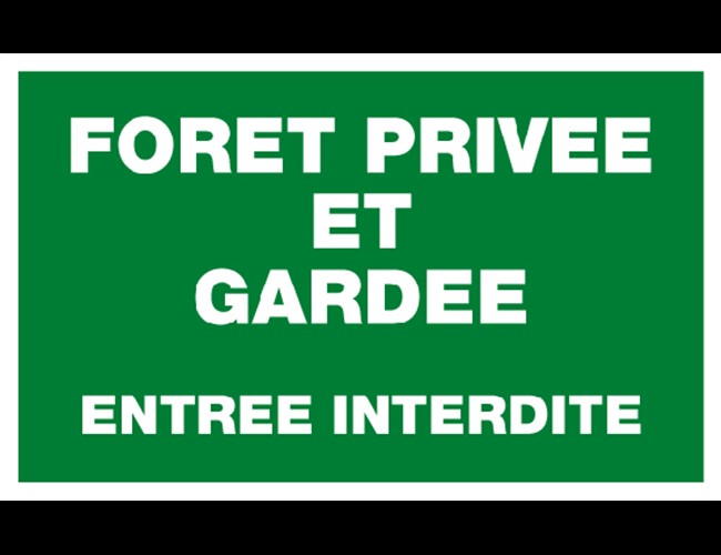 Panneau Forêt privée